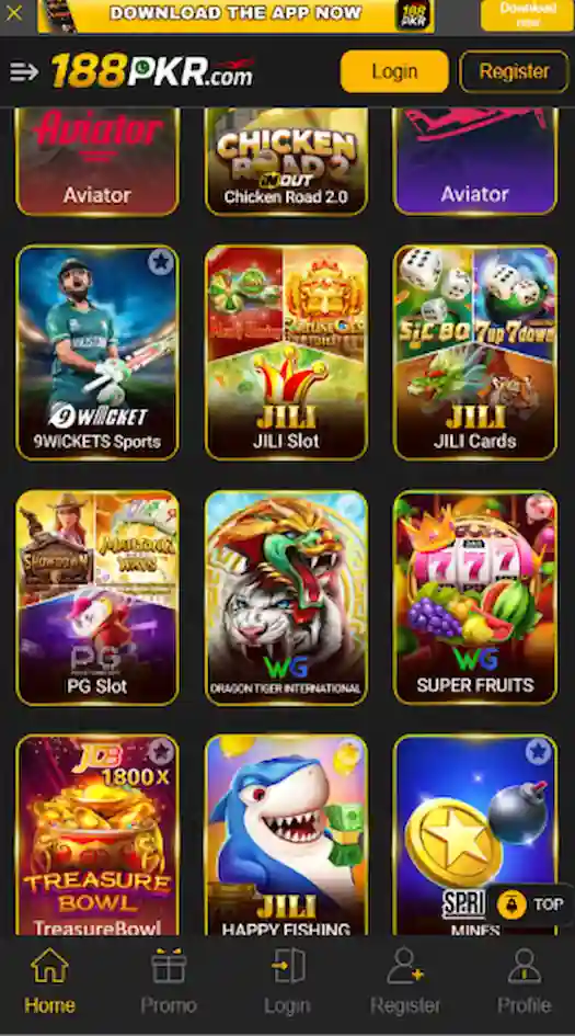 188pkr Game interface