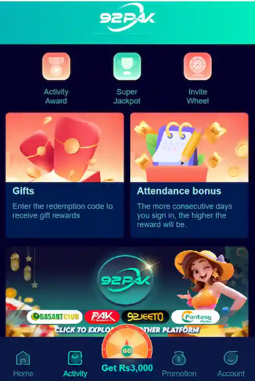 92Pak Game Bonus