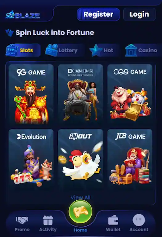 922balze Game interface
