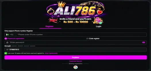 Ali786 Game register