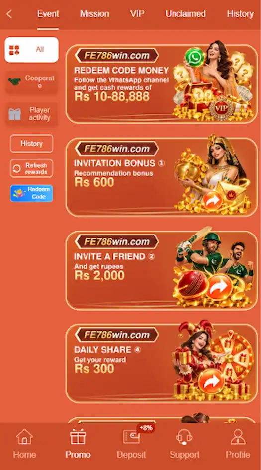 FE786win game bonus