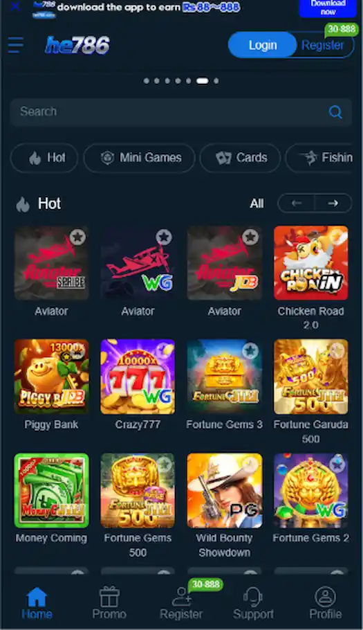 he786 game interface